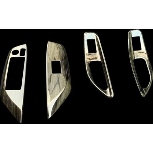 Stainless steel accessory For Toyota Yaris cross 2020 2021 handrail decorative cover window regulator switch interior 4pcs/set