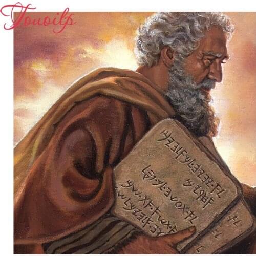 TOUOILP Diamond Embroidery Jewish Mose New arrival Diamond Painting round full Rhinestone Pasted Needlework decor Diamond mosaic