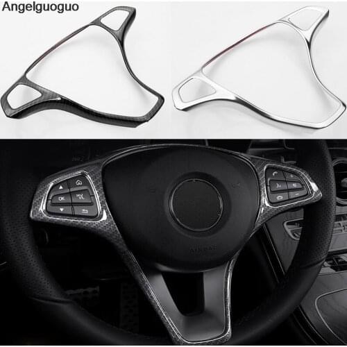 Car Steering Wheel Button Trim frame Car Accessories For Mercedes Benz E Class W213 C Class W205 GLC class X253 Car Styling