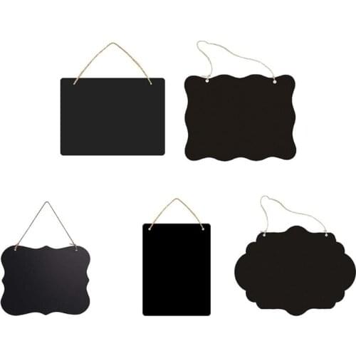 Rustic Chalkboard Hanging Signs Double Sided for Standard Chalk Message Board for Business Stores Bars Barber Shops