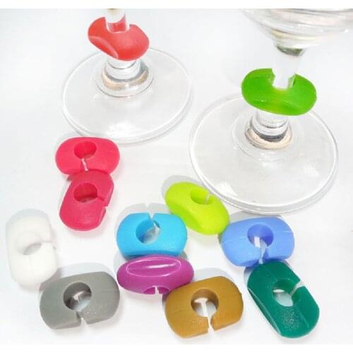 For Party Cup Labels Drinking Glass Identification Tag Red Wine Glass Marker Silicone Charm Creative