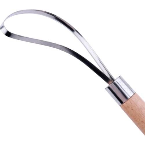 Caving Tools Large Stainless Steel Elbow Scraper Sculpture Clay Ceramic Pottery Sculpting Art Supplies Tool