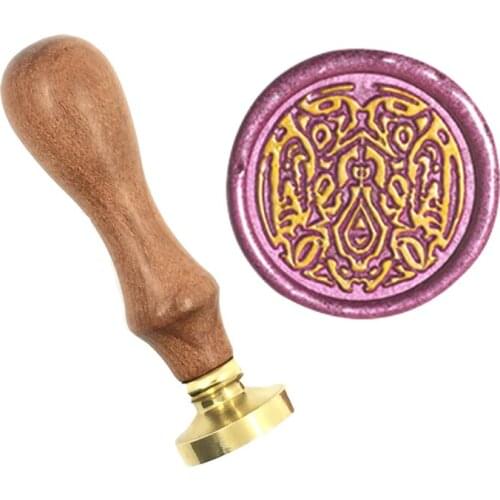 Exquisite Paint Wax Seal Werewolf brass stamp wood handle,DIY Ancient Seal Retro Stamp,Personalized Wax Seal High Quality