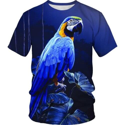 2021 Summer Fashion New Birds and Phoenixes No. 2 3D Printed Pattern Mens, Womens, Childrens, Casual Short Sleeve T-shirt Top