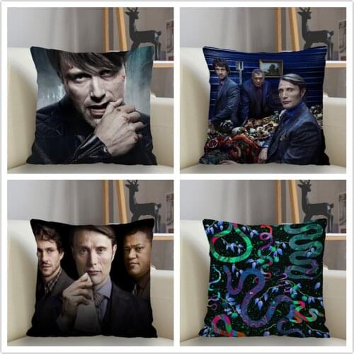 Musife Hannibal Pillowcase Custom Square Pillow Cover Case Zipper Pillowcase 35*35,40*40,45*45cm Drop Shipping