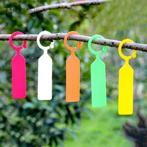 Plastic Plants Tags Nursery Garden Ring Label Pot Marker Stake Hanging Tags Greenhouse Bonsai Collar Tags