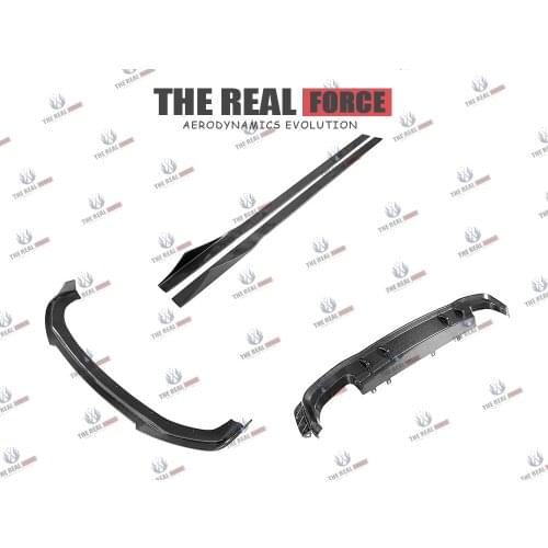 Suitable For 19-21 Audi S7 TRF-V Carbon Fiber Full Lip Body Kit - Front Rear Lip Diffuser Side Skirts