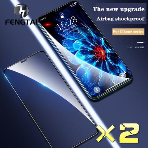 Airbag Full Cover Protective Glass on For IPhone Xr Xs Max SE2020 X 8 7 6 S Plus Tempered Glass Screen Protectors Xr Accessories