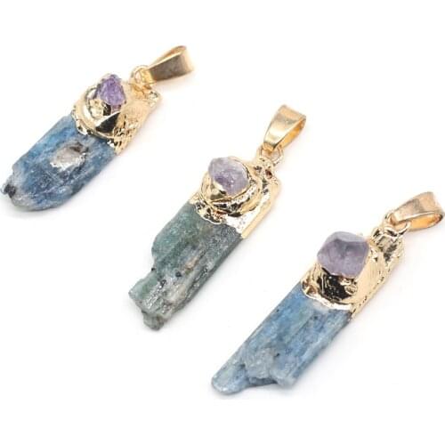 Natural Agates Pendant Irregular Shape Stone Pendants DIY for Necklace or Jewelry Making 12x30-13x35mm