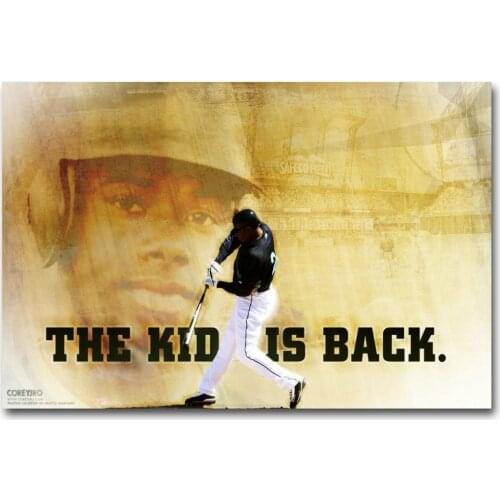Hot New Sport Ken Griffey Jr Baseball-Silk Art Poster Wall Sticker Decoration Gift