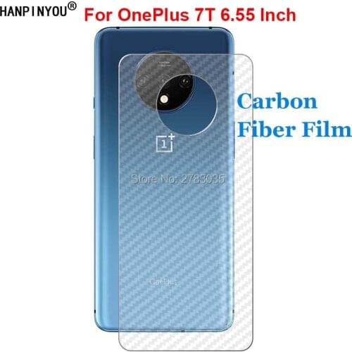 For OnePlus 7T 6.55" Durable 3D Anti-fingerprint Carbon Fiber Back Film Screen Protector (Not Tempered Glass)