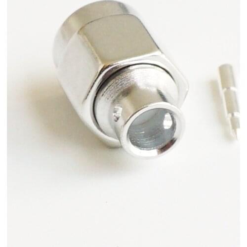 High-quality Connector Total Stainless SMA Male Solder for semi-rigid RG402 0.141" cable Coax Jack Straight RF Adapters