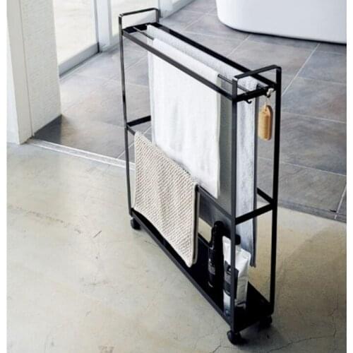 Storage rack with pulley, kitchen storage rack gap finishing, movable cart falling rack, bathroom storage rack