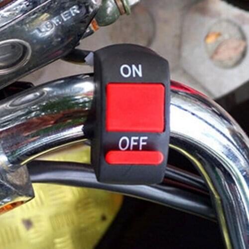 General Motorcycle Handlebar Flameout Switch ON OFF Button For Moto 12V/10A Black