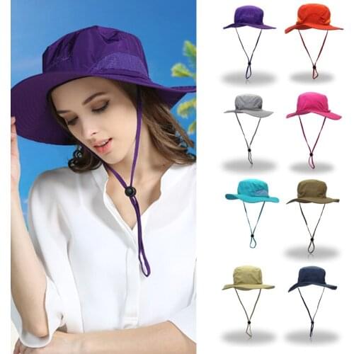 8 Colors Summer Boonie Bucket Hats Oval Quick-drying Folding Fisherman Hat Outdoor Sunscreen Waterproof Hiking Cap