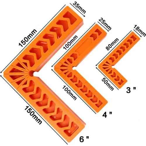 1PC 3/4/6 Inch Carpentry Right Angle Ruler Assist Positioning Tool Right Angle Locator Angle Measuring Tool Square Ruler