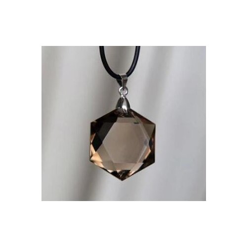 10pcs/lot Super Clear QUARTZ Smoky Crystal Hexagon / Hexagram Crystal Pendant men fashion jewelry +free gift Wholesale