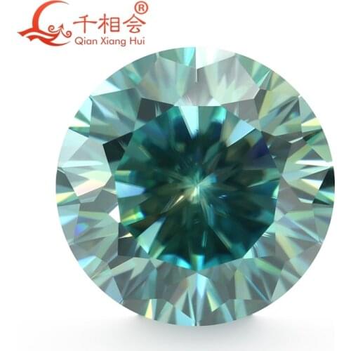 11 flowers roses cut blue color 6.5mm Round shape moissanites material loose stone