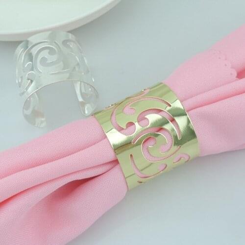 20pcs/lot Free Shipping Alloy Silver Napkin Ring For Wedding Round Banquet Napkin Holder