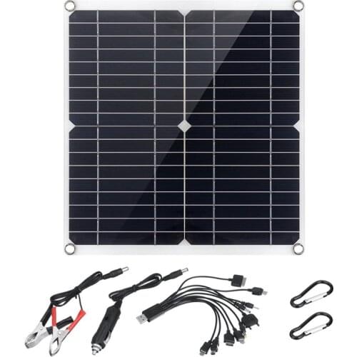 20W 18V Flexible Car Charger Solar Panel Dual USB Output Solar Panels Car and Ship Mobile Phone Charger