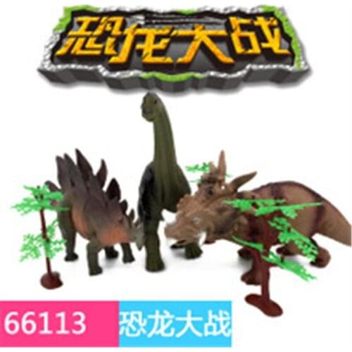3 pcs 66113 emulation Tyrannosaurus dinosaur model enamel Plastic Dinosaur static dinosaur model toys Christmas gift