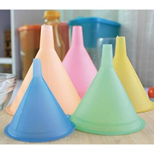 5 PCS Colorful Plastic Funnel Small Medium Large Variety Kitchen Kit Set funnel Oil Large Liquid Liquid Oil Variety Small M M1D6