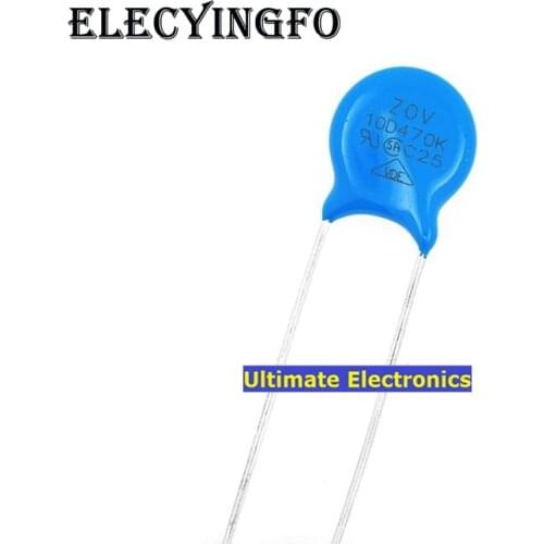 50pcs Varistors 10D470K 47V Varistor Metal voltage dependent resistor