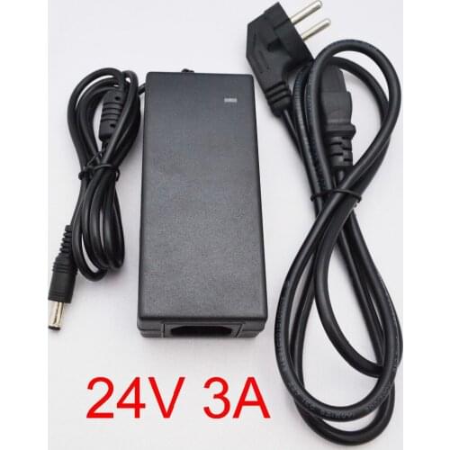 50PCS High quality IC solutions DC24V 3A Switch power supply, 72W LED power adapter,EU, US ,UK ,AU Plug