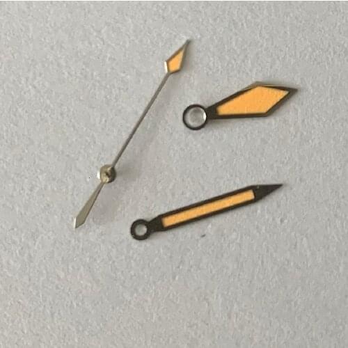 Watch accessories Three hands Orange hands with silver rim nh35/nh36 movement
