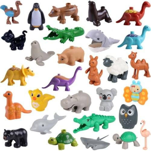 Big Size Animals Monkey Bear Sheep Tortoise Dinosaur Model Toys Suitable For Children Educational Building Blocks Gift Big Size