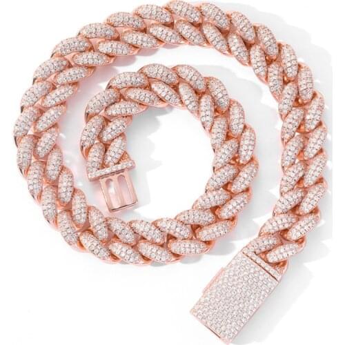 20MM Bubble Cuban Link Chains Luxury 5A Cubic Zirconia Necklaces For Men Hip Hop Jewelry Gifts