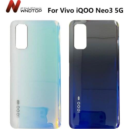 New For Vivo iQOO Neo3 5G Battery Cover Back Housing Replacement Case iQOO Neo 3 Back Cover V1981A Battery Cover