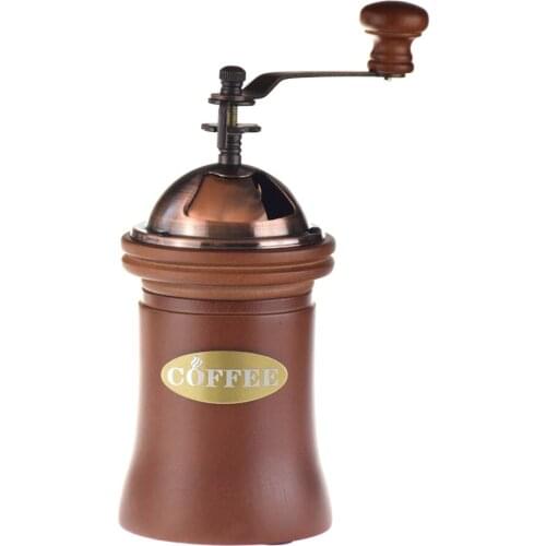 Ecocoffee Vintage Style Wooden Coffee Grinder V60 Barista Maker Espresso Ceramic Core Grinding machine