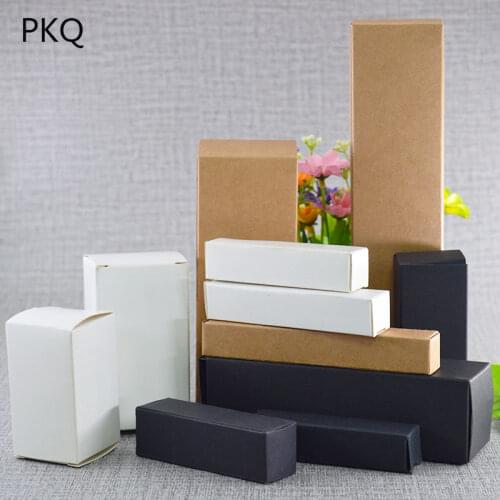 45*45*177mm essential oil bottle packaging box cosmetic packaging box kraft paper box for Lipstick Paperboard Packing Boxes 50pc