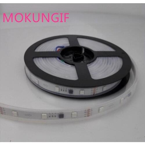 100M 20X5M DC12V WS2818 IC 30LEDS/M 60LEDS/M Dream Color 5050 RGB Addressable LED Flexible Strip Light 1 IC control 3 leds