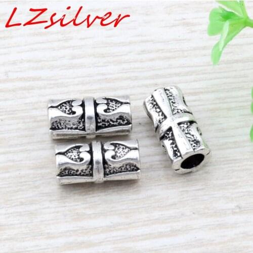 Hot Sale ! 15pcs Zinc Alloy Tube Carved Heart Spacer Beads Fit European Bracelet 7x14mm DIY Jewelry D21