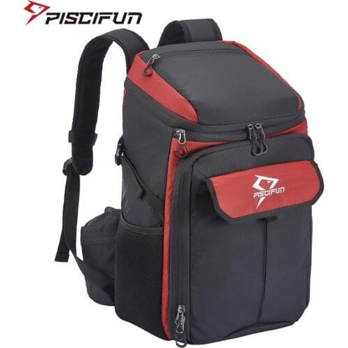 Piscifun Insulated Cooler Backpack Bag Nylon Shoulder Thermal Bag for Family Lunch Picnic Travel Camping Hiking Fishing