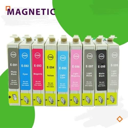 Ink Cartridge Compatible for T0591 T0592 T0593 T0594 T0595 T0596 T0597 T0598 T0599 For Epson Stylus Photo R2400 Printe