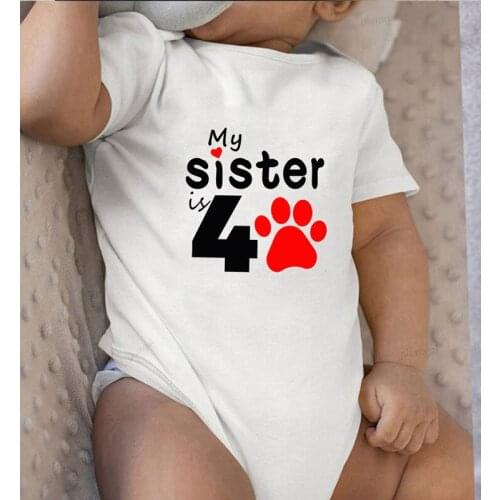 Girls Infant Children Jumpsuits Summer Clothing for Babies My Sister Letter Printed Newborn Boy Winter Baby Rompers