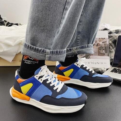 2021 New Casual Shoes Man Sneakers Lightweight Breathable No-slip Men Shoes Fashion Air Mesh Lace Up Wear-resistant Sports Shoes