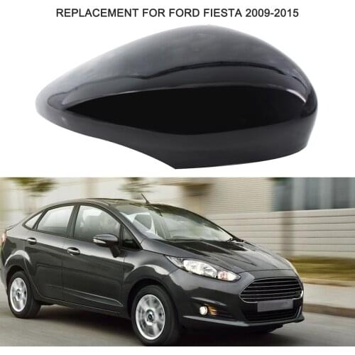 Black Rear View Mirror Cover Wing Mirror Cover Painted Replacement for Ford Fiesta 2009-2015 Left Side 1594546 8A6117K747CA