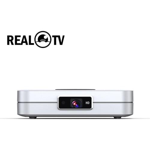 REAL TV K1 Mini DLP Projector Android WiFi Bluetooth 4.0 Portable LED Video Projector Home Cinema Support for IOS/Android