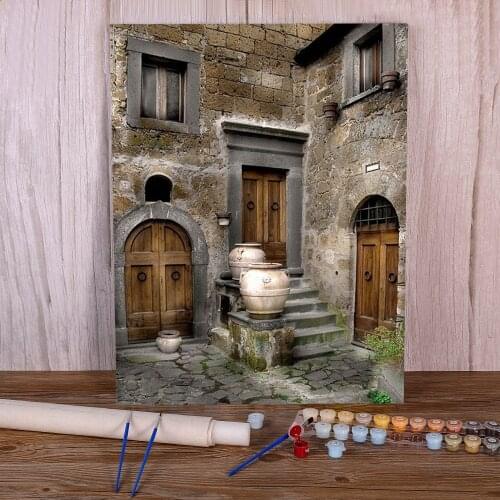 Landscape Scenery Paint By Numbers Kit Acrylic Paints 40*50 Canvas Pictures Home Decor For Kids Wall Art For Wholesale