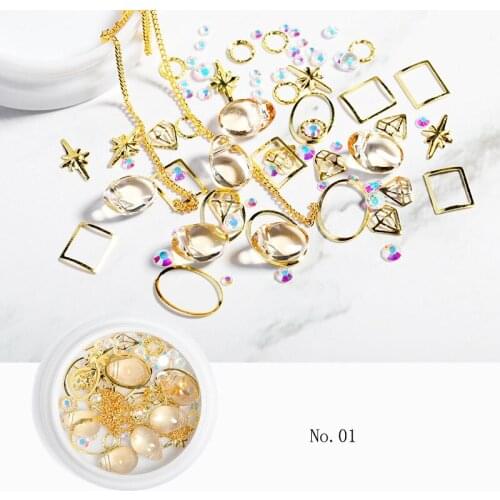 New Flash Micro-drilled Broken Diamond Crystal Sand Mixed Flash Nail Art DIY UV Epoxy Resin Mold Decoration Jewelry