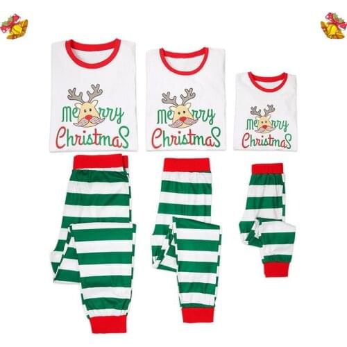Family Christmas Pajamas Family Matching Outfit Winter Cotton Long Sleeve Father Mother Children christmas family nightwear
