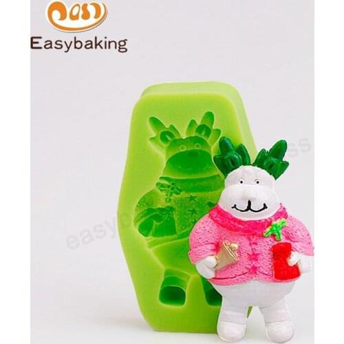 Teddy Bear Rudolf Reindeer Christmas Silicone Fondant Mould Cake Decorating Tools For Cakes Chocolate
