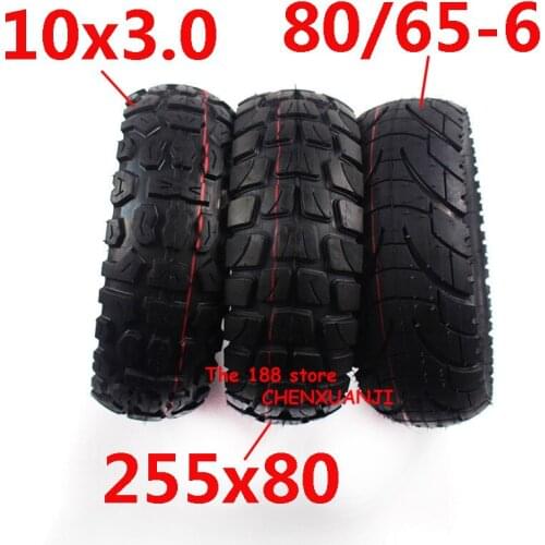 80/65-6 255x80 Tire for 10 Inch Folding Electric Scooter ZERO 10X Dualtron KUGOO M4 Thickened Widened 10x3.0 Tyre Inner Tube