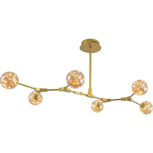 Nordic Pendant Lamp Modern Led Chandelier Atmospheric Molecular Magic Bean Lanterns Living Room Dining Room Black Gold Lighting