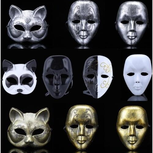 1pcs Halloween Party DIY Scary Masks White Full Face Cosplay Masquerade Mime Mask Ball Party Costume Masks Vendetta Hacker Mask
