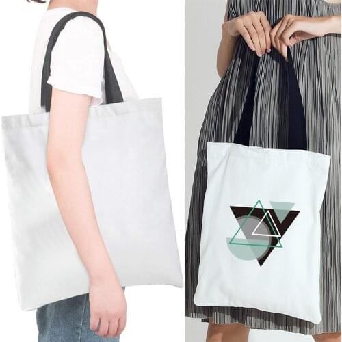 Women Folding Bag Reusable Shopping Bag Shopper Bag Shape Pattern Eco-friendly Large Capacity Travel Shopping Bag Shoulder Bag